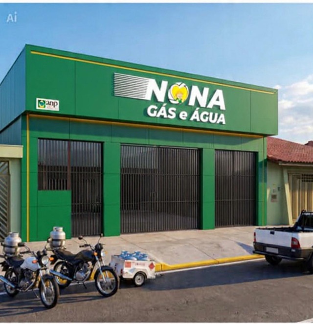 Fachada da loja Nona Gás e Água em Ribeirão Preto